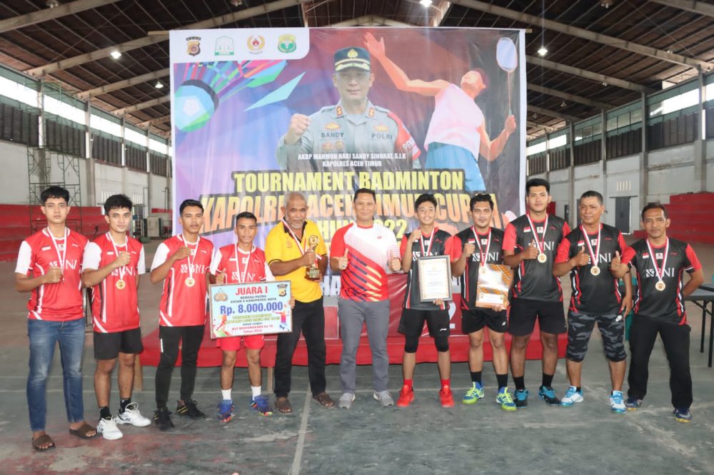 Turnamen Badminton Kapolres Aceh Timur Cup III Berakhir, Berikut Pemenangnya