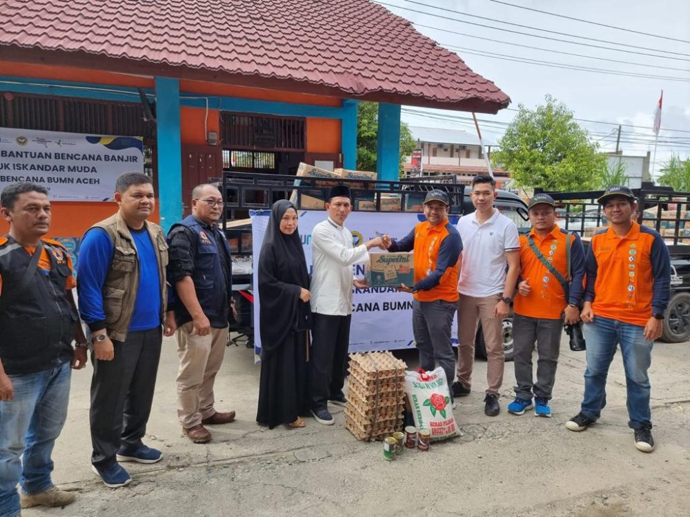 Satgas Bencana BUMN Aceh PT Pupuk Iskandar Muda Salurkan Bantuan Bencana Banjir Dan Longsor
