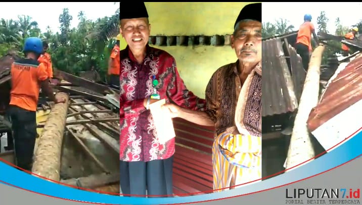Rumah Warga Di Timpa Pohon Kelapa, Baznasda Padang Pariaman Langsung Berikan Bantuan Tunai