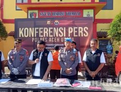 Terkait Dugaan Tindak Pidana Percobaan Pembunuhan Dan Penganiayaan, Sat Reskrim Polres Aceh Utara Gelar Konferensi Pers