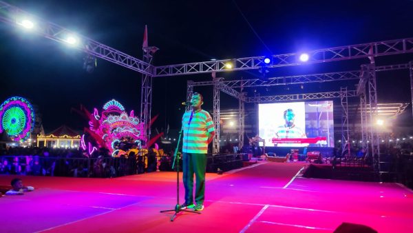 Ket Foto : Bupati Sumenep, H. Achmad Fauzi Wongsojudo, SH, MH, saat memberikan sambutan pada Acara Madura Culture Festival 2023.